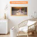 13x39 Wood Frame, Rustic Natural Wooden 39x13in Poster Picture Frame, Modern Beige Woodgrain 13 x 39inch Gallery Wall Photo Frame with HD Plexiglass, Horizontal Vertical Wall Mounting Display 1pcs