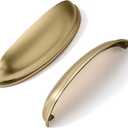 khtumeware 10 Pack 3-3/4" Drawer Pulls Champagne Bronze Cabinet Cup Pulls Kitchen Hardware Cabinet Handles Drawer Handles Knobs 3-3/4 inch Hole Center