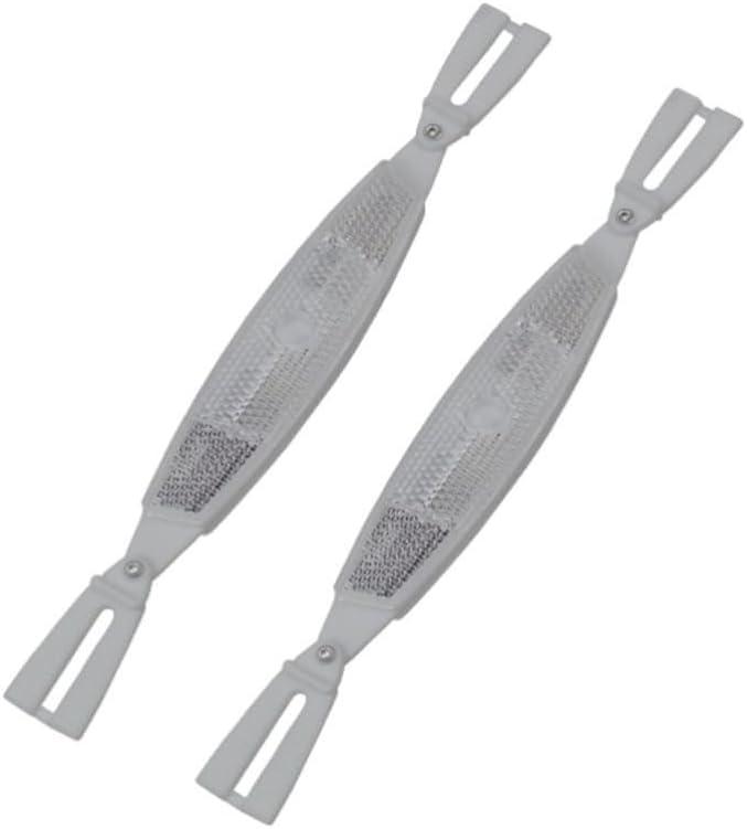 Silver Wheel Reflector for Bikes - Night Safety Bicycle Reflectors Easy to Install Spoke Lights Waterproof Plastic for Road and Mountain Bikes