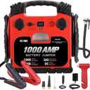 BS ONE 1000 Amp Peak Current Car Jump Stater, 12V Lead Acid Battey Jump Box with 260PSI Air Compressor, Jump Starter Battery Pack with Led Light & USB Output