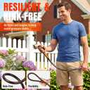 Garden Hose 75 ft x 5/8", Heavy Duty Water Hose, Flexible and Durable, Kink Resistant Lightweight Hybrid Hose, Leakproof Yard Hose with Male to Female Fittings