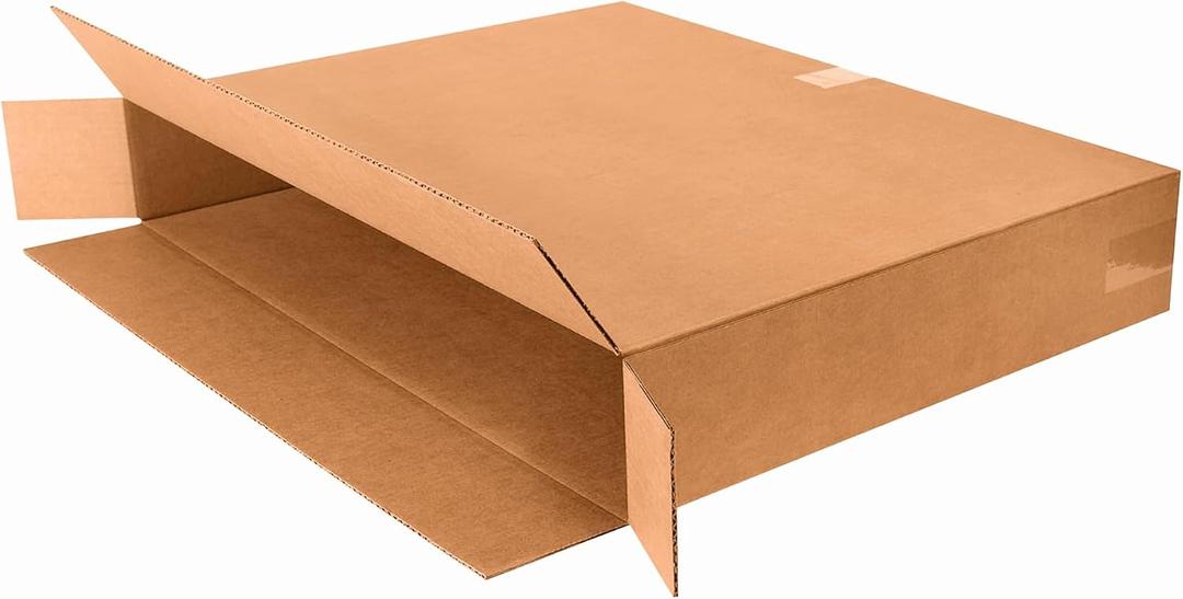 Box USA Moving Boxes, 30"L x 5"W x 24"H 10-Pack Large Side Loading Corrugated Cardboard Box for Packing, Shipping and Storage