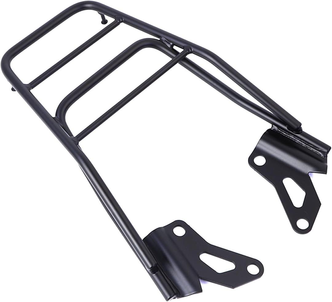 Mokuo Motorcycle Black Rear Luggage Rack Iron Luggage Storage Rack Carrier Compatible with 2016-2020 Honda Grom MSX125 Extended Version