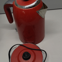 Harriet Electric Kettle, 1.8L Retro Electric Tea Kettle with Thermometer, 1500W Stainless Steel Hot Water Kettle Electric with LED Indicator, Fast Boiling, Cordless, Auto Shut-Off, Red