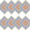 Home Bargains Plus Belle Fleur Paisley Provence Bordered Country French Fabric Napkins, Stain and Water Resistant, Wrinkle Free Floral Tablecloth, Wrinkle Free Napkins, Set of 8 Napkins