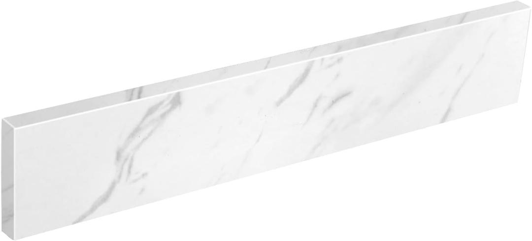 21 Inch Sidesplash in Venice White, Engineered Stone Side Splash For Bathroom Vanity Top, Universal Size Bathroom Sink Sidesplash