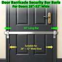 34" Stainless Steel Door Security Bar, Fits Doors 28"-32" Wide