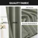 MIULEE 4 Panel Sets Short Curtains 54 Inch Length for Small Windows, Blackout Top and Bottom Rod Pocket Mini Curtains for Bedroom Bathroom Basement Kitchen Privacy Black Out Curtain, Sage Green