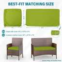 3 Pack of Outdoor Seat Cushion Replacement Set Suitable for 4 Pieces of Wicker Rattan Furniture Terrace Guest Set Sofa Chair (36x18x2, 18x18x2), Only Cover