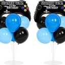 Video Game Birthday Party Balloons Stand Kit 2 Sets with 2 Game Handle Foil Balloons Black Blue Balloon Centerpiece for Tables for Boy Girl Gamer Gaming Night Birthday Baby Shower Party Decoration