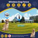 Wireless Dog Fence, Electric Fence for Dogs,Training Collar with Remote Control 3800FT Range, Portable Dog Perimeter Collar with 3 Training Mode Flash Light & Waterproof for 2 Dogs Collar