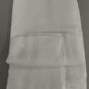 NICETOWN White Linen Sheer Curtains and Drapes 84 inches Long, Rod Pocket & Back Tab semitransparent with Light Through Vertical Window Treatments for Sliding Glass Door & Living Room, 52"W, Set of 2