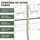 2026 Planner Weekly and Monthly Hardcover Leather Planner with Tabs 53 Weeks Schedule 8.5" x 11" Planners with Stickers for Women Yearly Agenda with Inner Pocket, Green