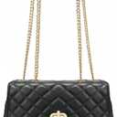 Purse for Women Quilted Shoulder Handbags with Chain Strap Leather Crossbody Bag