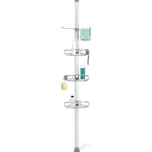 simplehuman 9' Tension Pole Shower Caddy, Stainless Steel and Anodized Aluminum