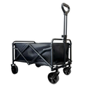 Heavy Duty Collapsible Wagon Cart, 230 lbs Utility Foldable Wagon with Adjustable Handle, Removable Waterproof Fabric, Portable Folding Cart for Groceries, Beach, Camping – Black A