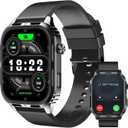 Smart Watch for Men Women with 2.1" HD Screen Military Watches, Call & Text for Android iOS, Heart Rate & Activity Tracker, IP68 Waterproof, 100 Sport Modes