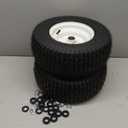 GICOOL 13x5.00-6 Rubber Lawn Mower Tire and Wheel, 2 Pcs Replacement 13x5-6nhs Riding Mowers Lawn Pneumatic Tire with Bearing Bore 3/4" & 5/8", 3" -4.5" Centered Hub