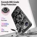 SEXYMOM Magnetic for iPhone 15 Case - Wireless Charging Compatible,Military Drop Tested Cover,Cute Floral Design for Women and Girls,Slim Fit Translucent Matte Phone Case - Roses