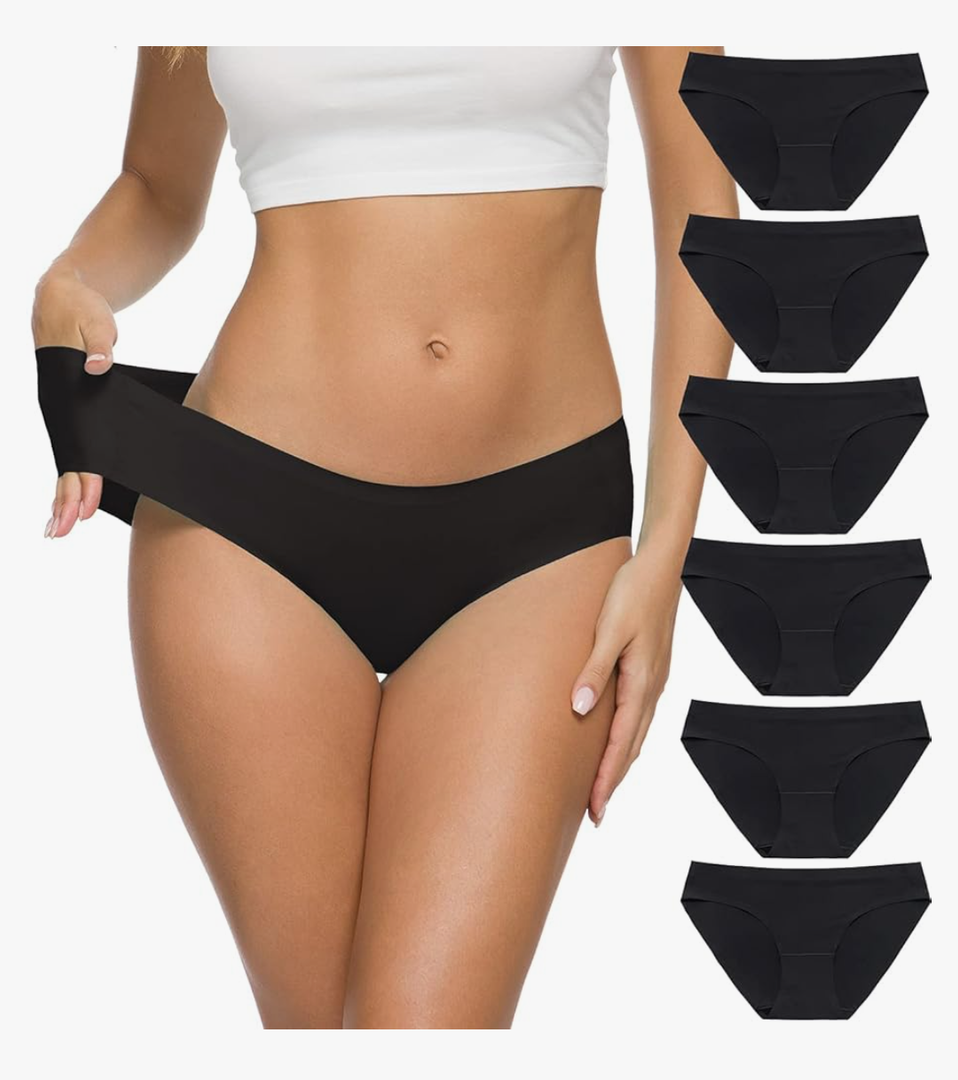 ALTHEANRAY Women’s Seamless Hipster Underwear No Show Panties Soft Stretch Bikini Underwears Multi-Pack L
