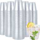 Turbo Bee 600 Pack 9 oz Clear Plastic Cups, Disposable Reusable Tumblers Crystal Clear PET Cups for Wedding, Thanksgiving, Halloween, Christmas Party