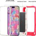 MARKILL Compatible with iPhone Air Case 6.5 Inch 2025 with 360 Degree Rotate Ring Stand, Military Grade Drop Protection Full Body Rugged Protective Case Kids Hot Pink