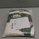 Toilet Bath Rug, U-Shaped Non-Slip Toilet Rug, Flower Rug for Bathroom Floor Soft Plush Microfiber Mat Super Absorbent Washable Bath Shower Mat, 20 x 22 Inches, Green