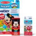 Melissa & Doug Sticker Wow! Disney Mickey Mouse Bundle: 24-Page Activity Pad, Stamper, 500 Stickers, Mini Pad, Arts and Crafts Fidget Toy Collectible Character