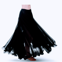 ROYAL SMEELA Chiffon Belly Dance Skirt for Women Belly Dancing Costume Outfit Tribal Maxi Full Skirts Solid Color Skirt Voile,  Size M