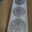 Teenyyou 3 Pcs Clear Hammered Glass Shade Replacements for Pendant Light Fixtures Glass Lamp Shade Cover, 1-5/8 Inch Fitter E26 Base, 4"w x 6"h, Replacement Lamp Globe for Chandelier Wall Sconce