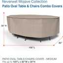 Budge StormBlock Mojave Waterproof Oval Patio Table & Chairs Cover, Medium