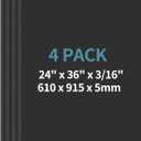 4 Pack Foam Board 24"x36", 3/16 Inch Thickness Black Poster Board, Double-Sided Acid-Free Foam Core Board, Large Lightweight Polystyrene Mat Board for Painting, Display, Craft & School Projects