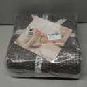 YnM Chunky Cotton Knit Throw Blanket, Cable Knit Throws for Bed Couch Sofa, Comfy & Relaxing, Decorative Piece for Farmhouse Modern Boho Rustic Scandinavian Chic Vibe, Chocolate Brown 80x87 Inches