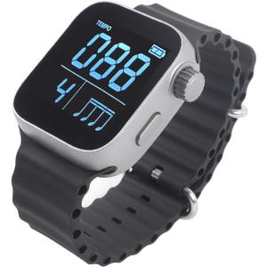 Rockhouse Metronome Watch, Wearable Vibrating Metronome Wrist Watch for Sport Running, Music Practice Tracker for Guitar, Piano, Drum and All Instruments