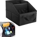 Car Seat Organizer, Back Seat Organizer, Collapsible Small Car Seat Storage Organizer with Handles and Mesh Pockets, Auto Backseat Organizers for Front/Rear Consoles Back Seats Traveling