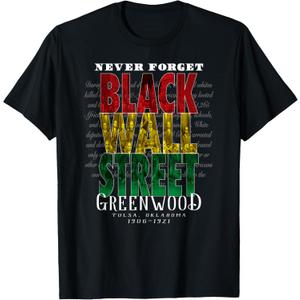 Black Wall Street Greenwood - Tulsa Oklahoma Black History T-Shirt, 