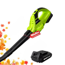 Mueller UltraStorm Cordless Leaf Blower, 20 V Powerful Motor, Electric Leaf Blower for Lawn Care, Battery Powered Leaf Blower Lightweight for Snow Blowing (Battery & Charger Included) Green