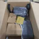 Executive Office Chair Big and Tall with Massage Lumbar Support 450lbs Reclining Office Chair with Footrest Heavy Duty Desk Chair High Back Ergonomic Fabric Chair for Heavy People Dark Gray