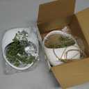 Der Rose 2 Packs Fake Hanging Plants Succulents with Strings Artificial Plants Indoor Outdoor for Boho Wall Decor (White)