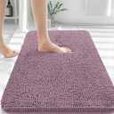 OLANLY Bathroom Rugs 30x20, Extra Soft Absorbent Chenille Bath Rugs, Rubber Backing Quick Dry, Machine Washable Bath Mats for Bathroom Floor, Tub and Shower, Home Decor Accessories, Deep Plum (30" x 20")