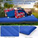 FNARMW Camping Sleeping Pad, Extra Thick 5 Inch Camping Mat with Pillow Built-in Foot Pump Inflatable Sleeping Pads Compact for Camping Backpacking Hiking Traveling TentBlue Grey