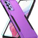 for Samsung A53 5G Case, Galaxy A53 5G Case with Screen Protector,Full Body Protection Durable Rubber Cover Phone Case for Samsung Galaxy A53 5G,Purple
