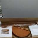 YAMAZAKI Home Freestanding Coat Rack Stand Modern Coat Tree With Wooden Hooks, Standing Coat Hanger For Entryway, Sturdy Weighted Base, Steel, White, Easy Assembly, 70"