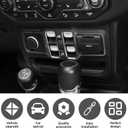 Window Switch Button Cover Trim Interior Accessories Fit for 2018-2026 Jeep Wrangler JL JLU & Gladiator JT(White)