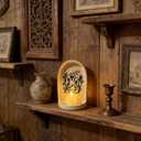 Sacred Wall Niche Collection, Handcrafted Hand-Shaped Ceramic Altar - Niche Decor & Candle Holder, Ideal Christmas/New Year Gift for Family Friends Colleagues (D)