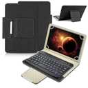 DETUOSI Universal 8.0 inch Android Tablet Case with Keyboard, Removable Wireless Bluetooth Keyboard + PU Leather Folio Book Cover + Stand, Travel Portable Sleeve for iOS/Android/Windows System Tablet