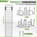 Gisafai Gun Safe Door Organizer for 8 Handguns Adjustable Pistol Rack with Heavy Duty Hooks Safe Door Storage Organizer for Display Pistol Hanger Magazines Tactical Gear Accessories, Space Saving
