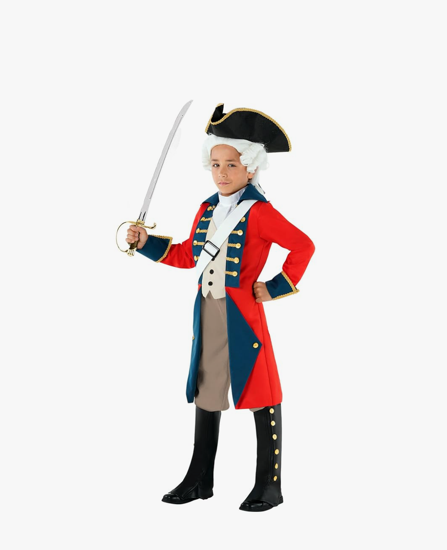 Morph - Revolutionary War Costume Kids - Colonial Costume Boys - British Red Coat Costume - Napoleon Costume Kids L