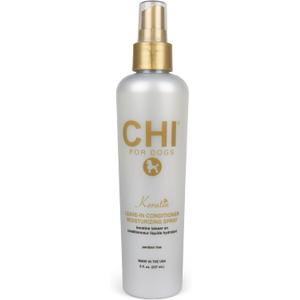 CHI for Dogs Keratin Leave-In Conditioner Spray - Moisturizing Dog Mist with Nourishing Formula for Dry Coats - Paraben Free and pH Balanced - Made in USA, 8 Fl Oz