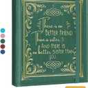 Sisters Photo Album for 3x5 4x6 5x7 Pictures DIY Memory Leather Cover Album Bestie Gifts BFF Photo Album Book Soul Sisters Gifts (Album better friend-Dark Green)